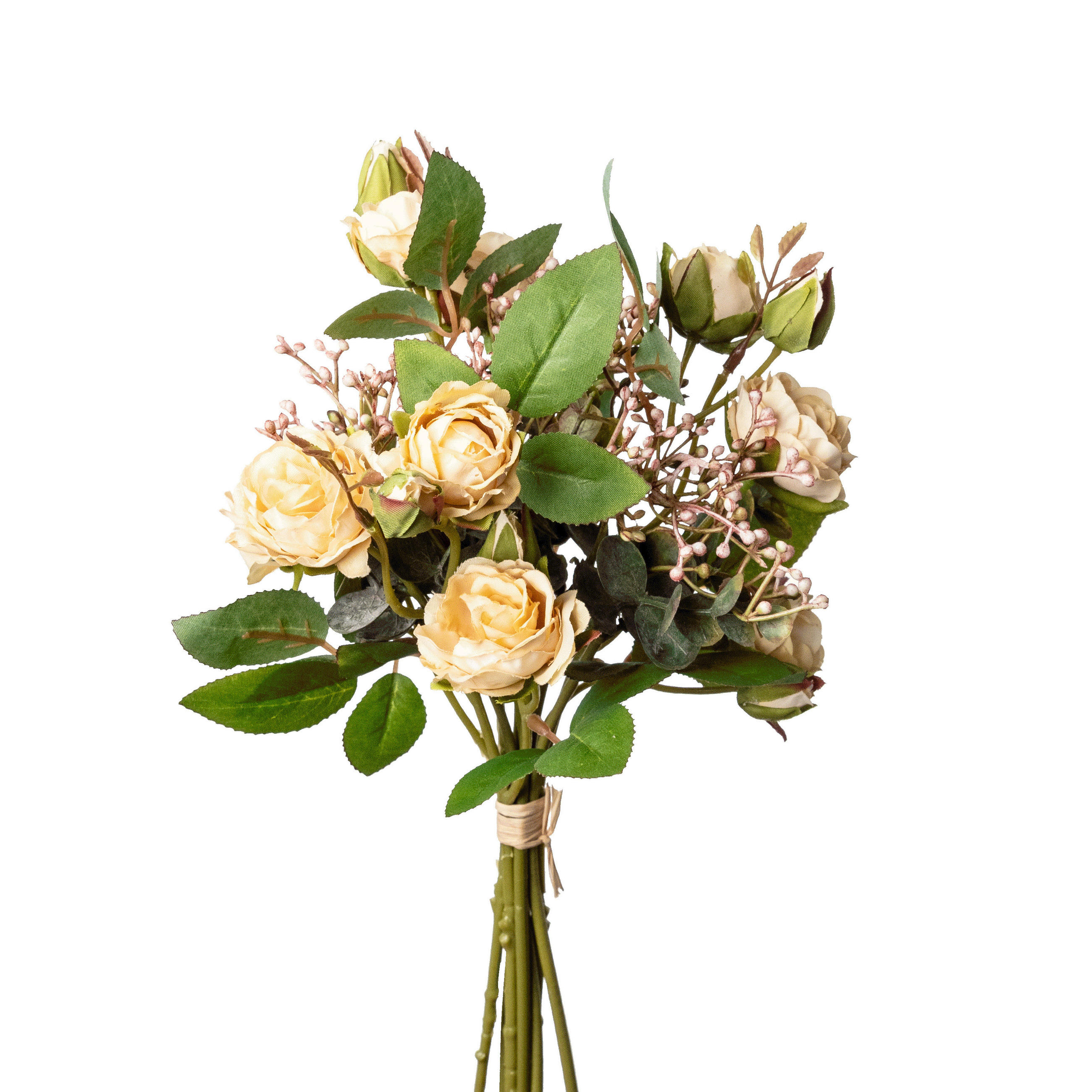 RÓZSABOKOR - sötét rózsaszín/zöld, Basics, műanyag (32cm)