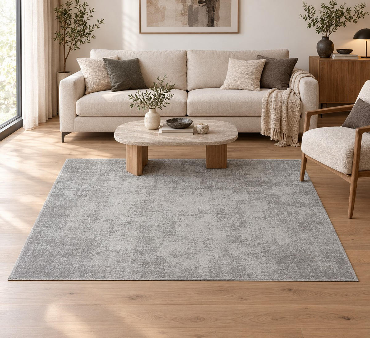 TKANI TEPIH 133/190 cm   srebrne boje  ISABELLE FABIA  - srebrne boje, Design, tekstil (133/190cm) - Dieter Knoll