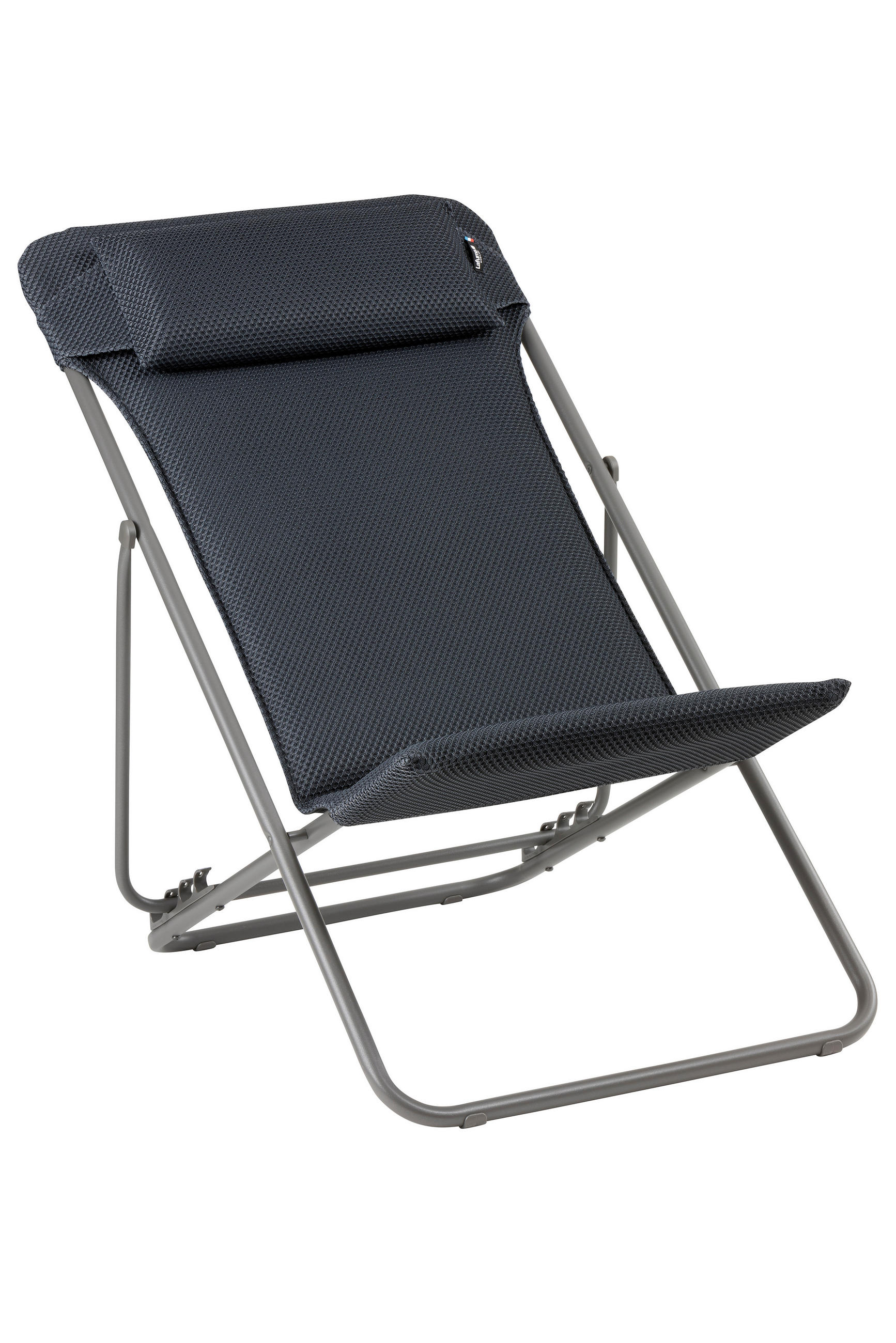 STRANDSTUHL Stahl Dunkelgrau  - Dunkelgrau, Basics, Kunststoff/Textil (62/91/76cm) - Lafuma Mobilier