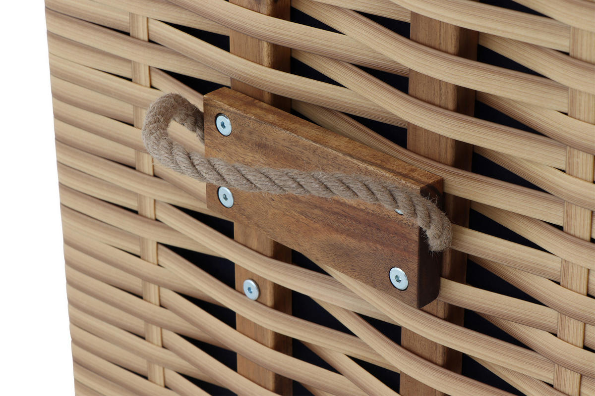 STRANDKORB - Blau, KONVENTIONELL, Holz/Kunststoff (120/80/165cm) - Siena Garden