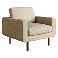 SESSEL in Flachgewebe Braun  - Schwarz/Braun, Design, Textil/Metall (70/80/92cm) - Livetastic