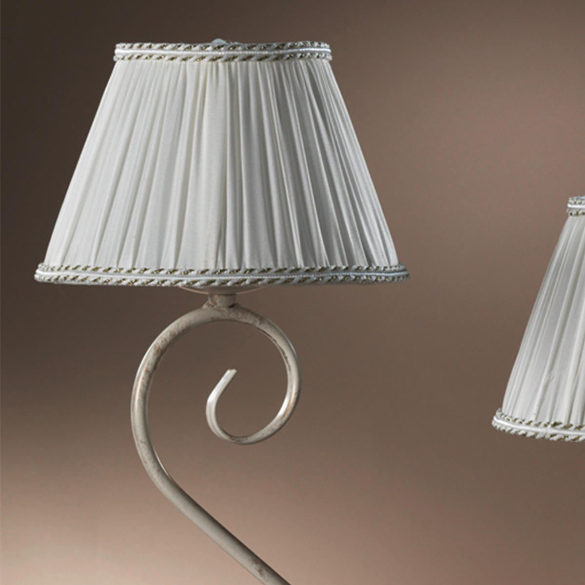 TISCHLEUCHTE Vivienne 45/30/60 cm   - Perlmutt/Cappuccino, KONVENTIONELL, Kunststoff/Textil (45/30/60cm)