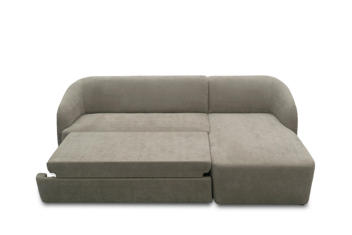 ECKSCHLAFSOFA  100 033 Taupe Webstoff  - Taupe, MODERN, Kunststoff/Textil (230/148-204cm) - Livetastic
