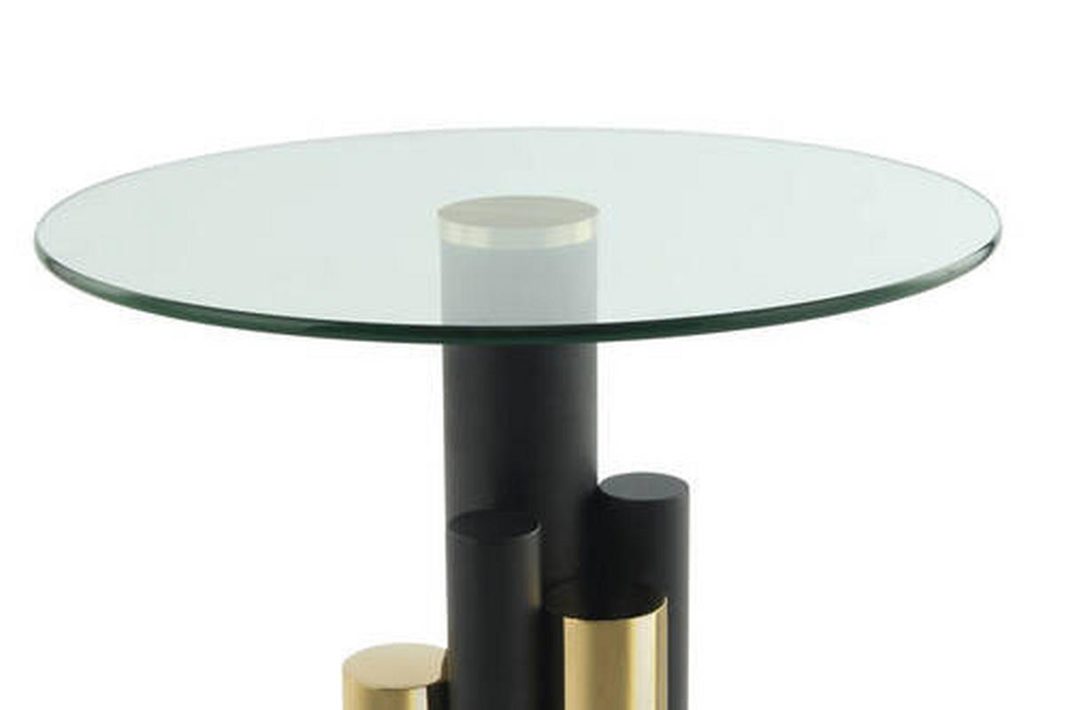 BEISTELLTISCH in Metall, Glas 46/46/52 cm  - Goldfarben, Modern, Glas/Metall (46/46/52cm) - Kayoom