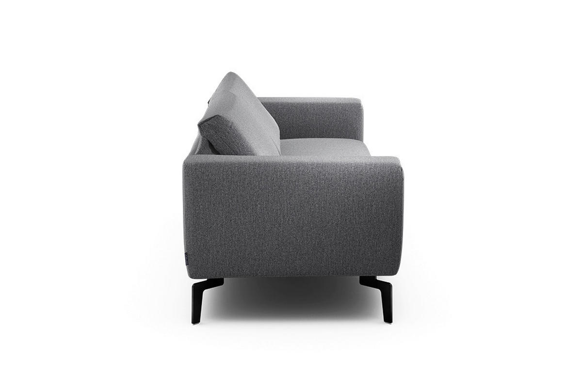 2,5-SITZER Chenille Anthrazit  - Anthrazit/Schwarz, Design, Textil/Metall (220/86/86-94cm) - SENSOO
