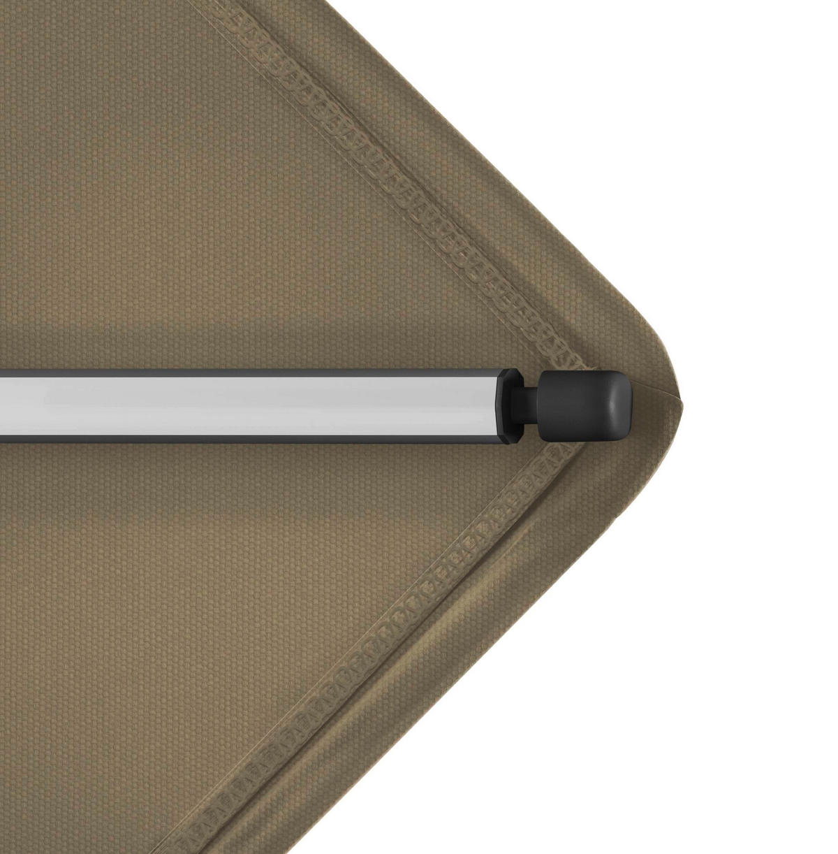 SONNENSCHIRM 240 cm Sandfarben  - Sandfarben/Alufarben, Basics, Textil/Metall (240/224-257cm) - KNIRPS
