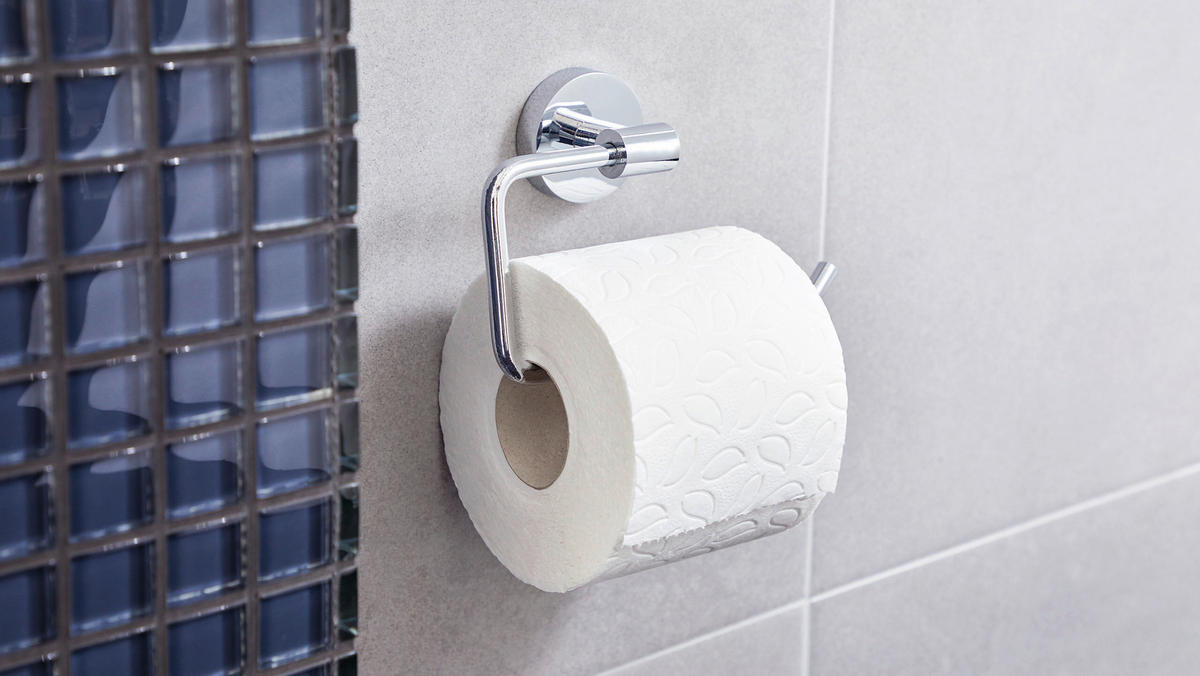 TOILETTENPAPIERHALTER - Chromfarben, Basics, Metall (14/11/5cm) - Tesa