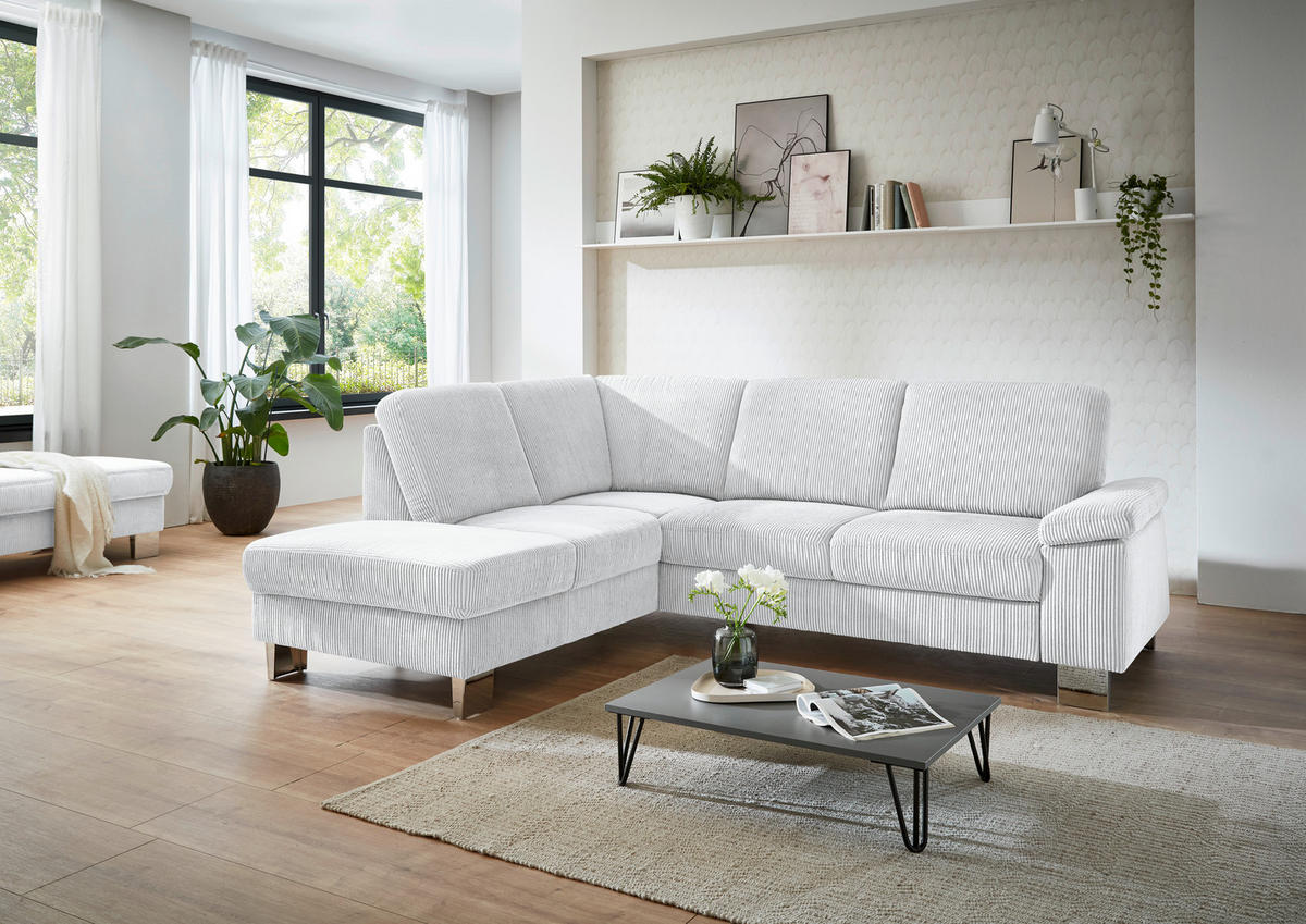 HÖRNSOFFA i manchester silver  - stålfärgad/silver, Klassisk, metall/textil (200/248cm) - Beldomo System