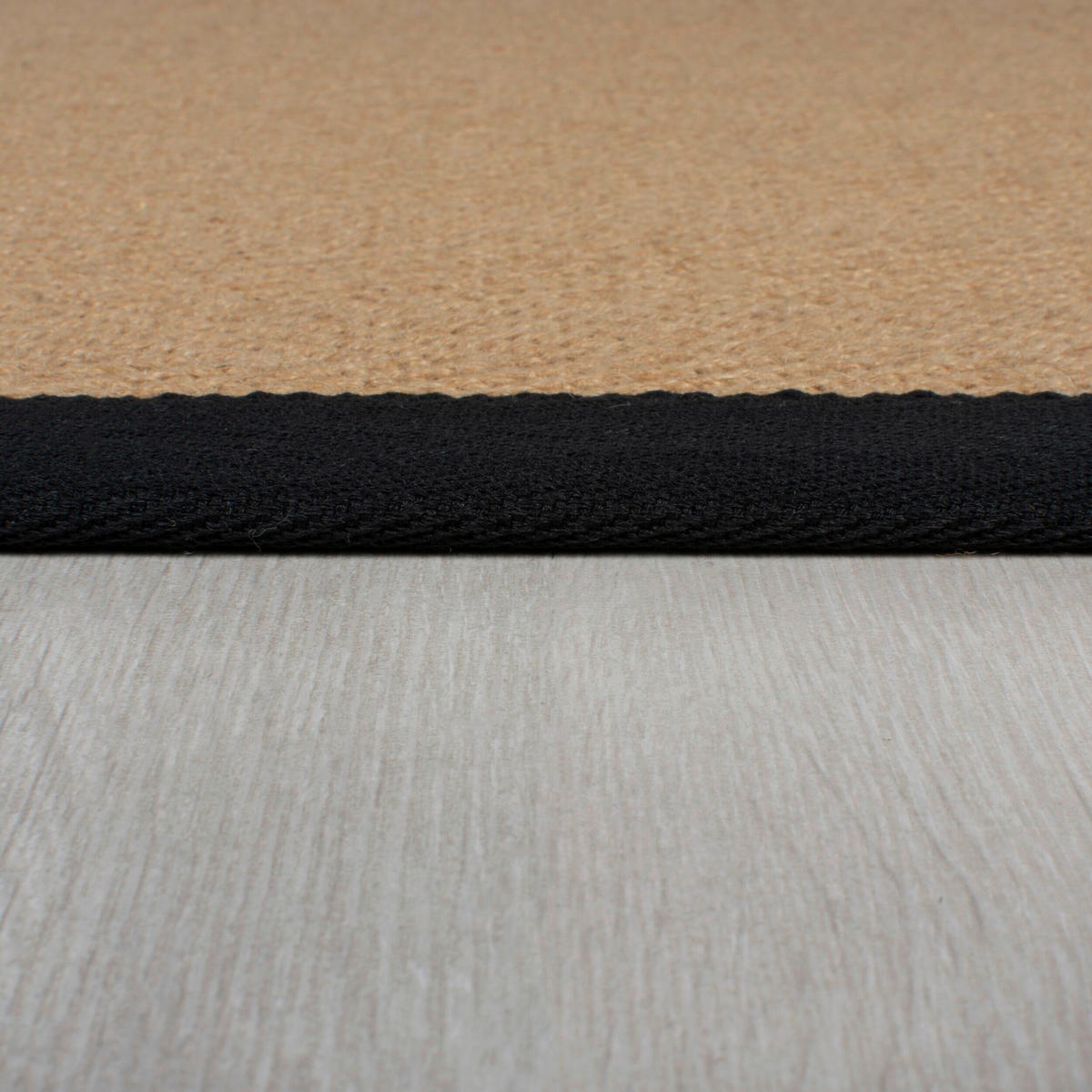 LÄUFER 60/230 cm Herringbone Border Schwarz  - Schwarz, KONVENTIONELL, Naturmaterialien/Textil (60/230cm)