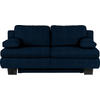 SCHLAFSOFA Flachgewebe Dunkelblau  - Wengefarben/Dunkelblau, KONVENTIONELL, Holz/Textil (203/94/100cm) - Novel