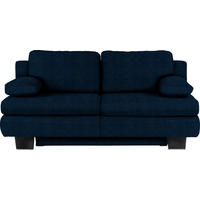 SCHLAFSOFA Flachgewebe Dunkelblau  - Wengefarben/Dunkelblau, KONVENTIONELL, Holz/Textil (203/94/100cm) - Novel