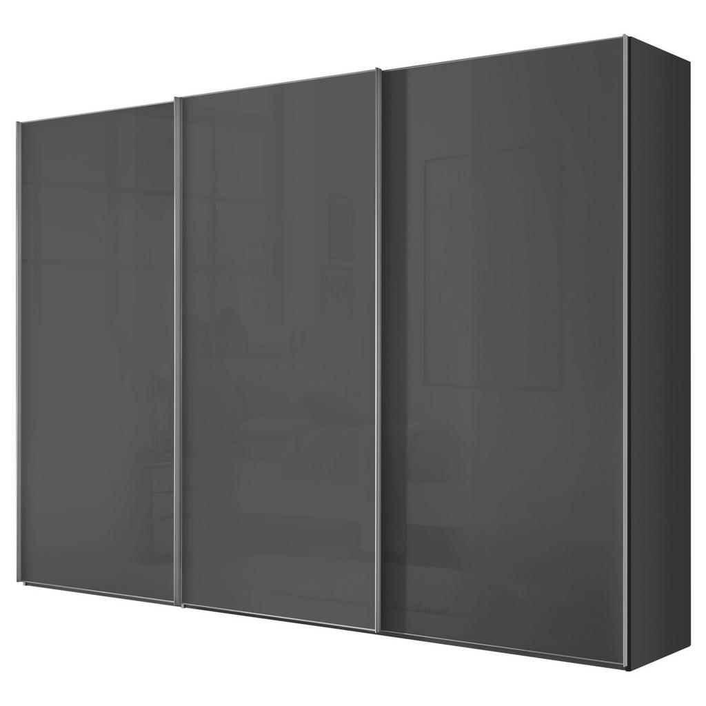 Schwebetürenschrank Lumos Vulkanglas, B:298cm