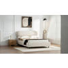 POLSTERBETT gepolstertes Kopfteil, Lattenrost 140/200 cm  in Beige  - Eichefarben/Beige, Design, Holz/Textil (140/200cm) - Boxxx