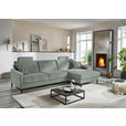 ECKSOFA  in Chenille, Flachgewebe Hellgrau Rücken echt  316/175 cm  - Hellgrau/Schwarz, Design, Textil/Metall (316/175cm) - Dieter Knoll