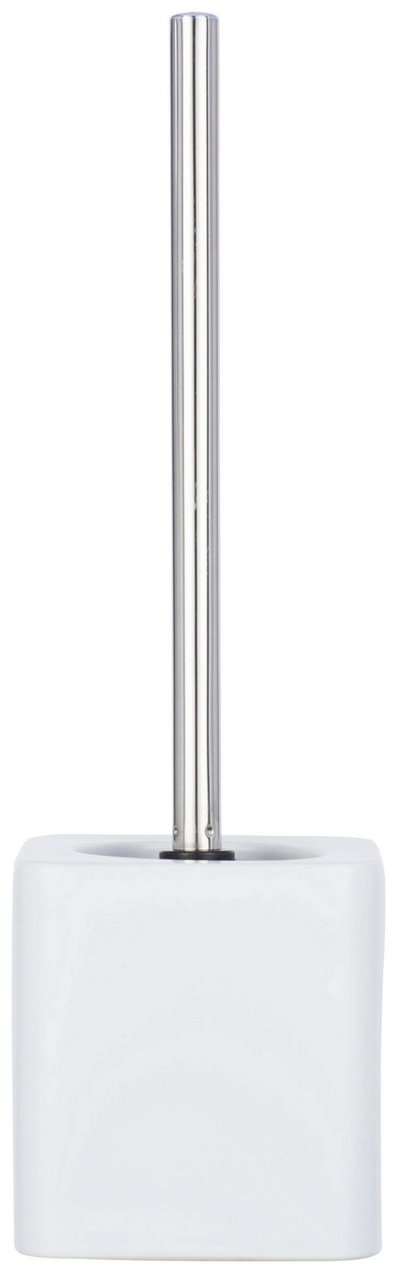 TOALETTBORSTSET i plast  plast   - vit/kromfärg, Basics, plast/keramik (12/39,5/12cm)