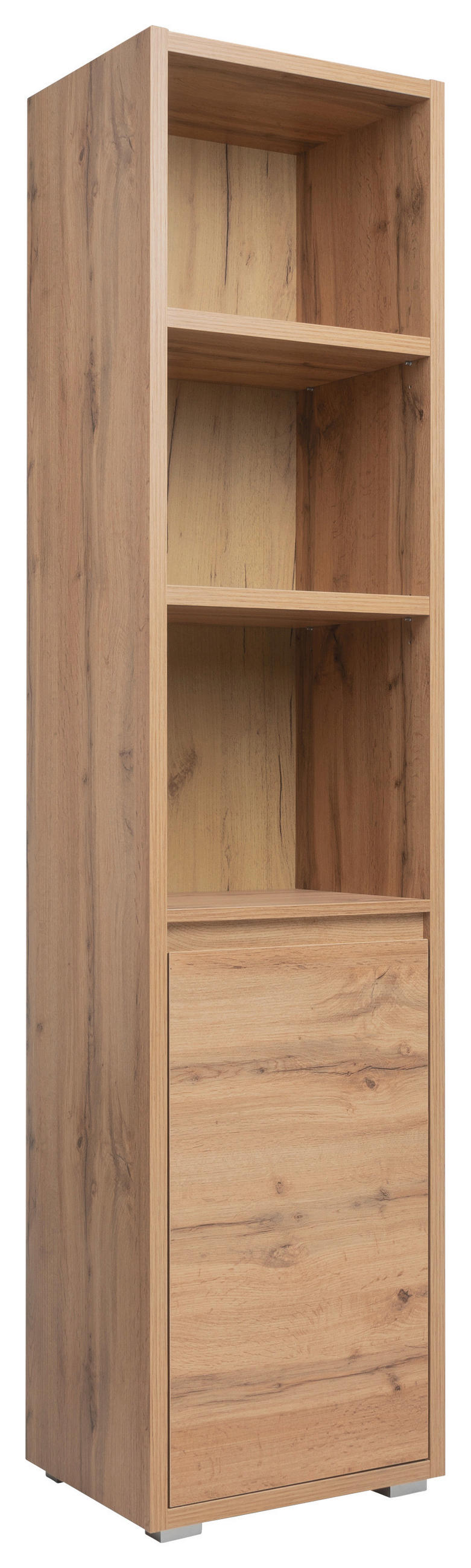 REGALELEMENT Eichefarben  - Eichefarben/Silberfarben, Basics, Holzwerkstoff/Kunststoff (45/191/37cm) - MID.YOU