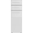 MIDISCHRANK 34/104/31 cm  - Chromfarben/Weiß Hochglanz, KONVENTIONELL, Holzwerkstoff/Kunststoff (34/104/31cm) - Xora