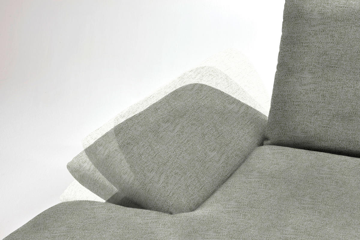 ECKSOFA in Flachgewebe Greige  - Greige/Schwarz, Design, Holz/Textil (159/314cm) - Dieter Knoll
