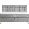 BOXSPRINGBETT 180/200 cm  in Grau  - Eichefarben/Grau, Design, Holz/Textil (180/200cm) - Esposa