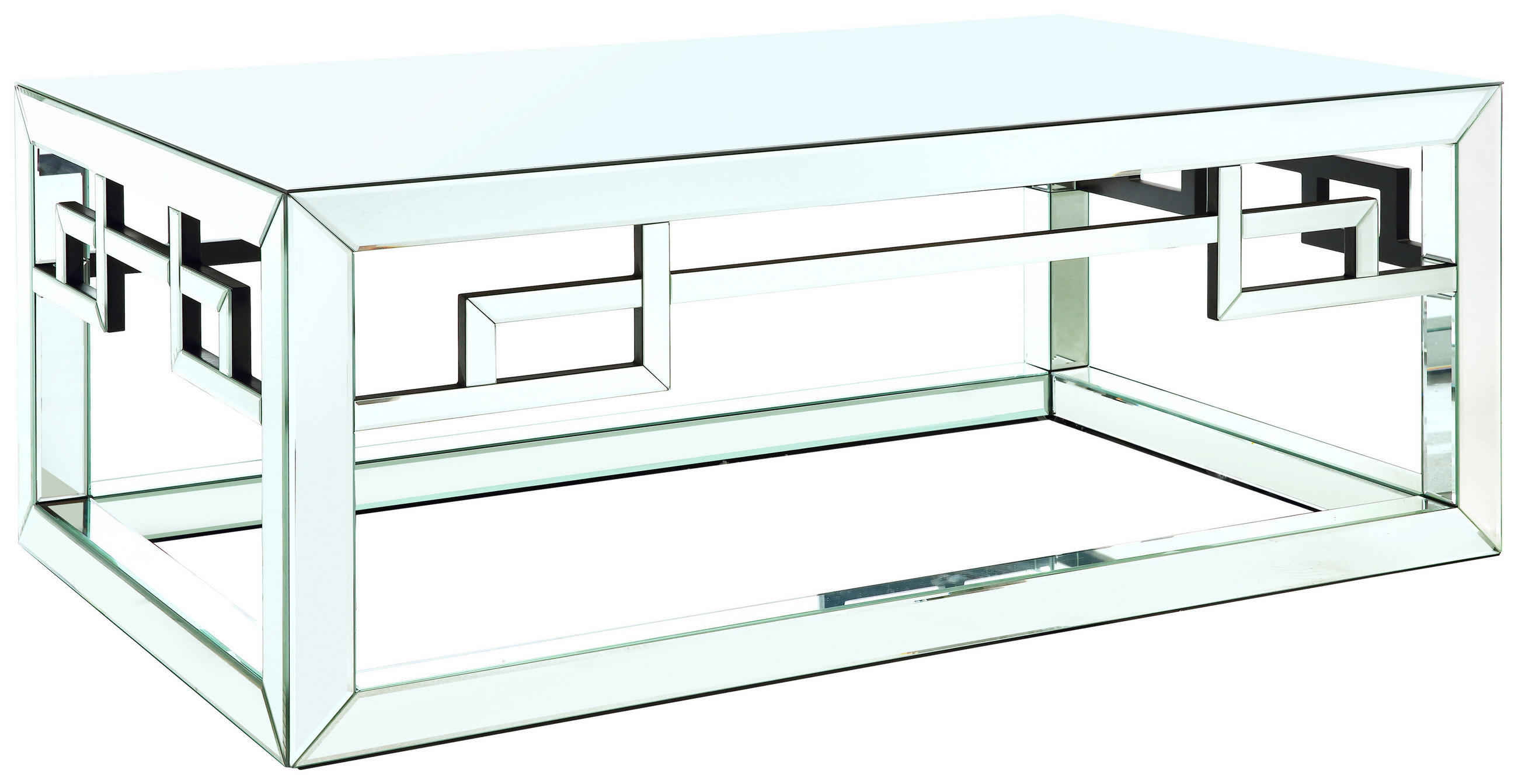 COUCHTISCH Spiegelglas rechteckig Klar  - Klar, Design, Glas/Holzwerkstoff (121/49/73.5cm) - MID.YOU