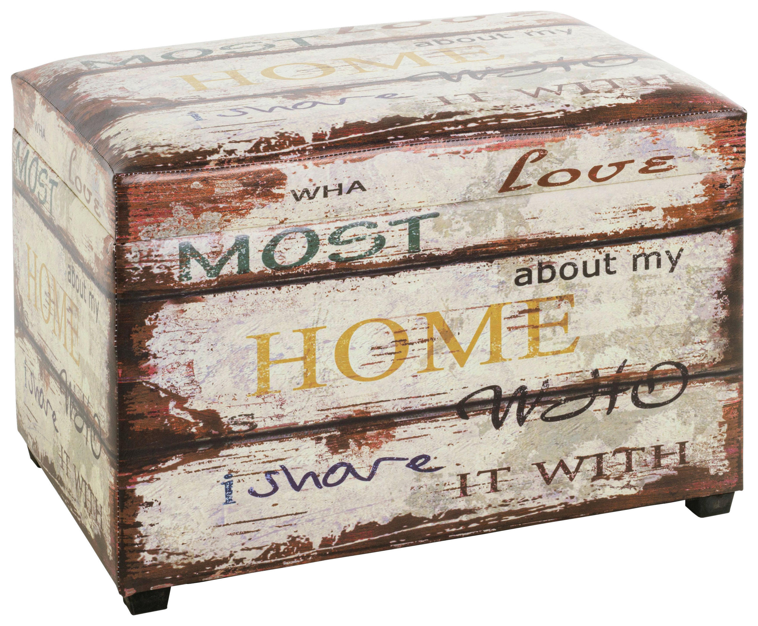 LAVICA S ÚLOŽNÝM PRIESTOROM, textil, kompozitné drevo, 58/42/39 cm.