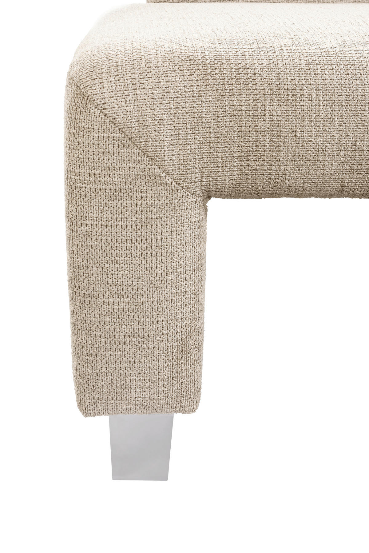 KLUPA KUTNA  bež  drvo, tekstil, drvni materijal      - srebrne boje/bež, Moderno, drvni materijal/drvo (263/198cm) - Livetastic