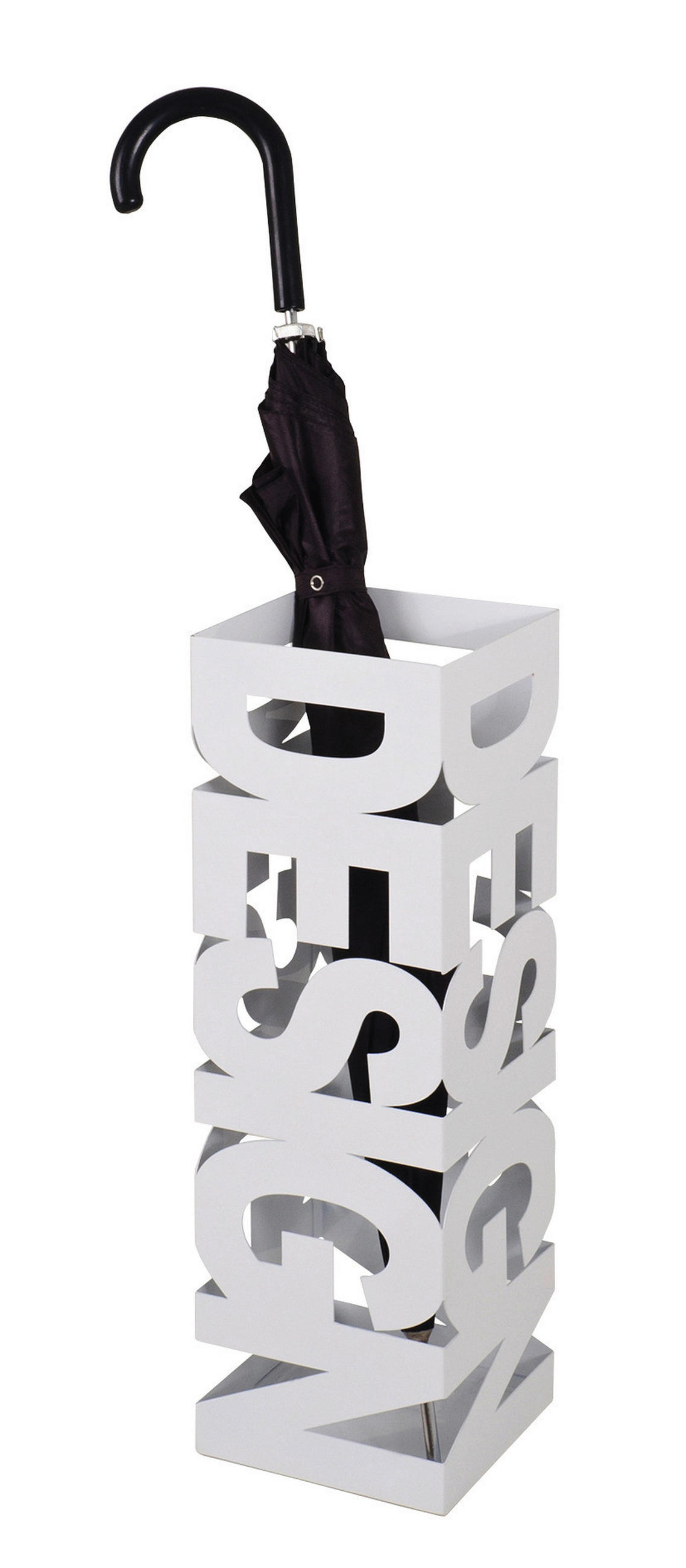 SCHIRMSTÄNDER Metall Weiß  - Weiß, Design, Metall (16/48/16cm)