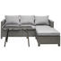DINING-LOUNGESET 191/165 cm - Dunkelgrau/Hellgrau, Design, Glas/Kunststoff (191/165cm) - Ambia Garden DINING-LOUNGESET 191/165 cm - Dunkelgrau/Hellgrau, Design, Glas/Kunststoff (191/165cm) - Ambia Garden