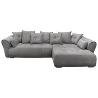ECKSOFA in Chenille Grau  - Schwarz/Grau, Konventionell, Kunststoff/Textil (330/197cm) - MID.YOU