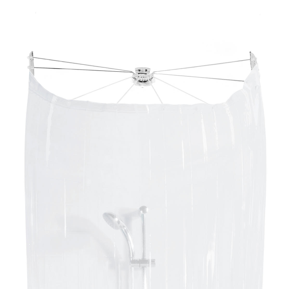 DUSCHVORHANG OMBRELLA 200/170 cm  - Weiß, Basics, Kunststoff (200/170cm) - Spirella