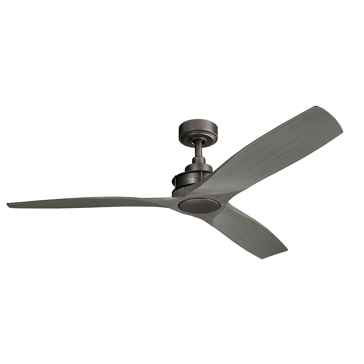 DECKENVENTILATOR - Dunkelgrau/Grau, Basics, Kunststoff/Metall (142/36cm) - Elstead Lighting