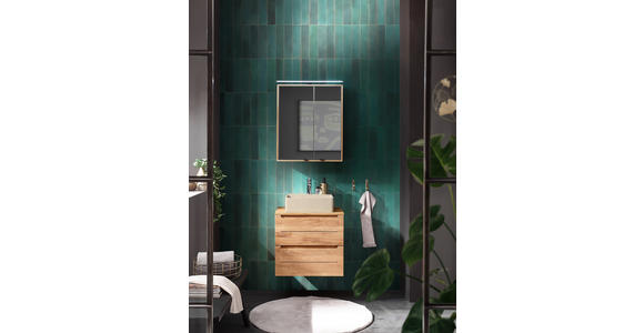 WASCHBECKEN 42/13/42 cm  - Hellgrau, Basics, Stein (42/13/42cm) - Linea Natura