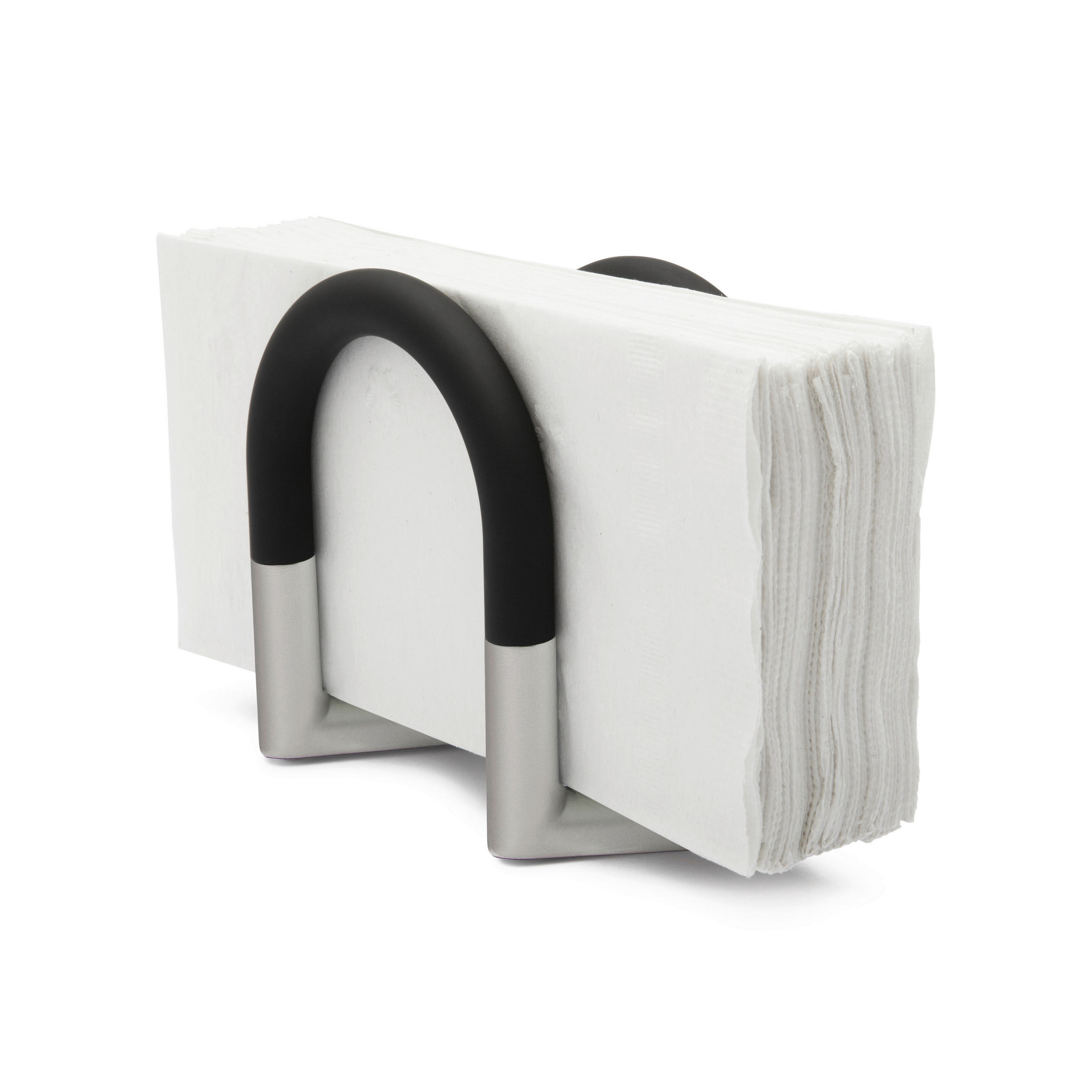DRŽAČ SALVETA  - boje nikla/crna, Basics, metal/plastika (6,99/11,43/9,85cm) - Umbra