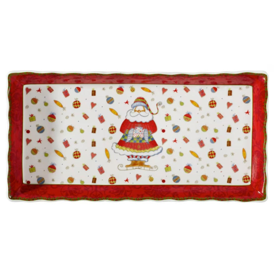 SERVÍROVACIA TÁCKA    - viacfarebná/červená, Basics, keramika (17l) - X-Mas