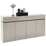 SCHUHSCHRANK  in 180/92/40 cm  - Kaschmir/Schwarz, Design, Holzwerkstoff/Kunststoff (180/92/40cm) - Voleo