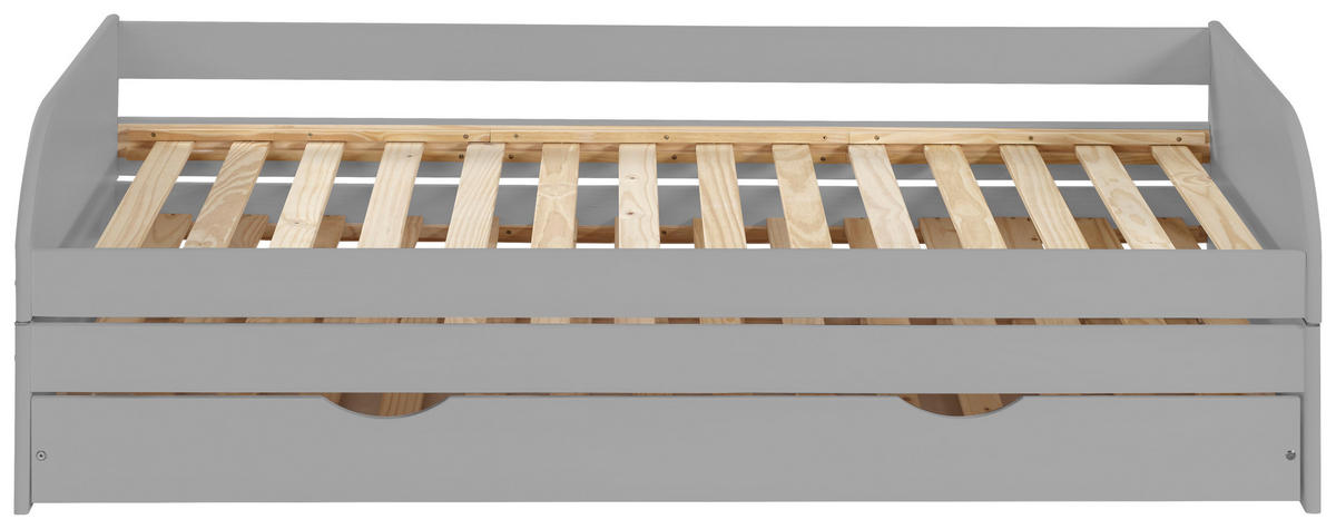 AUSZIEHBETT 90/200 cm  in Grau  - Naturfarben/Grau, Basics, Holz/Kunststoff (90/200cm) - MID.YOU