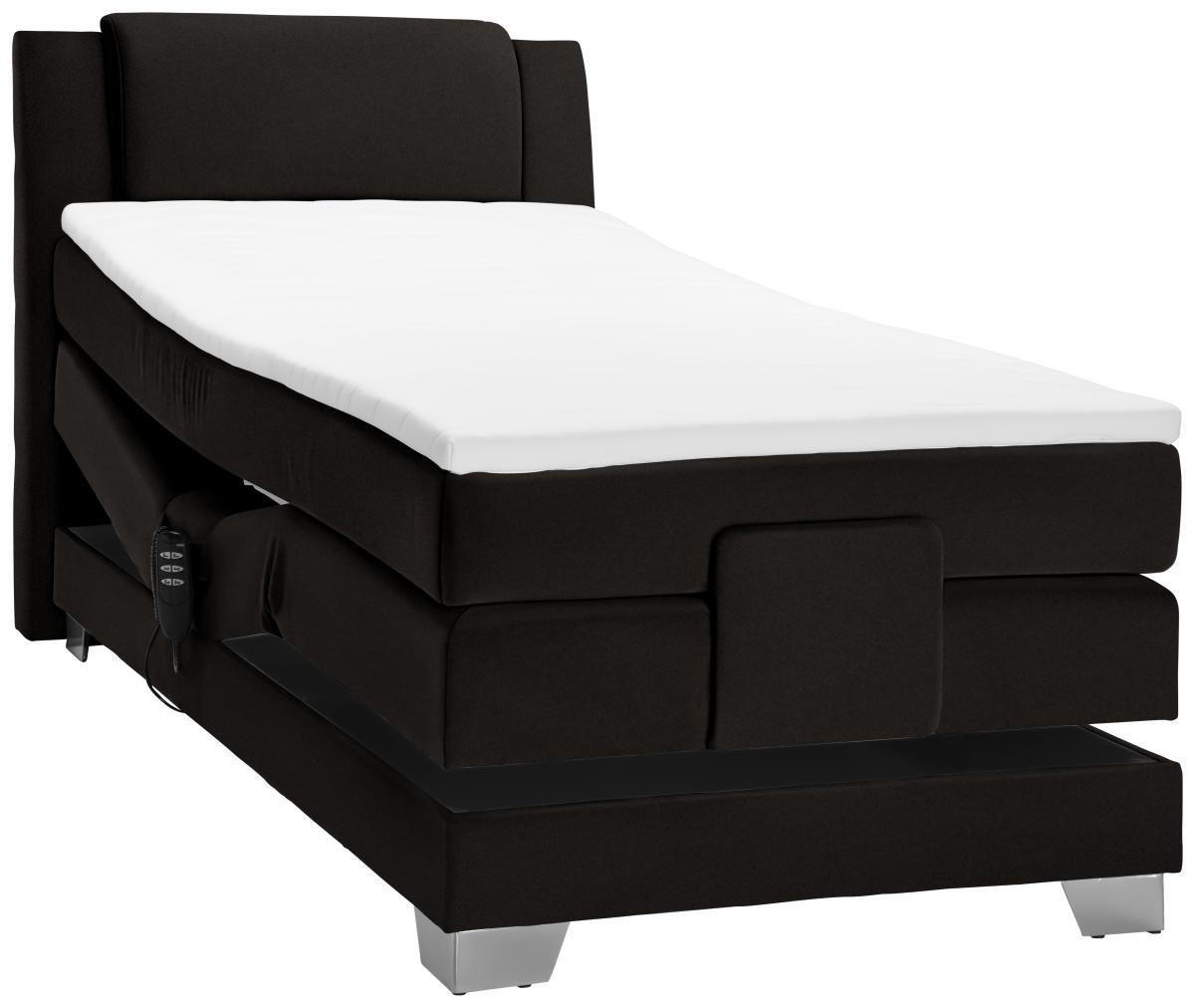 BOXSPRINGBETT 100/200 cm  in Anthrazit  - Anthrazit/Silberfarben, Konventionell, Kunststoff/Textil (100/200cm) - Esposa