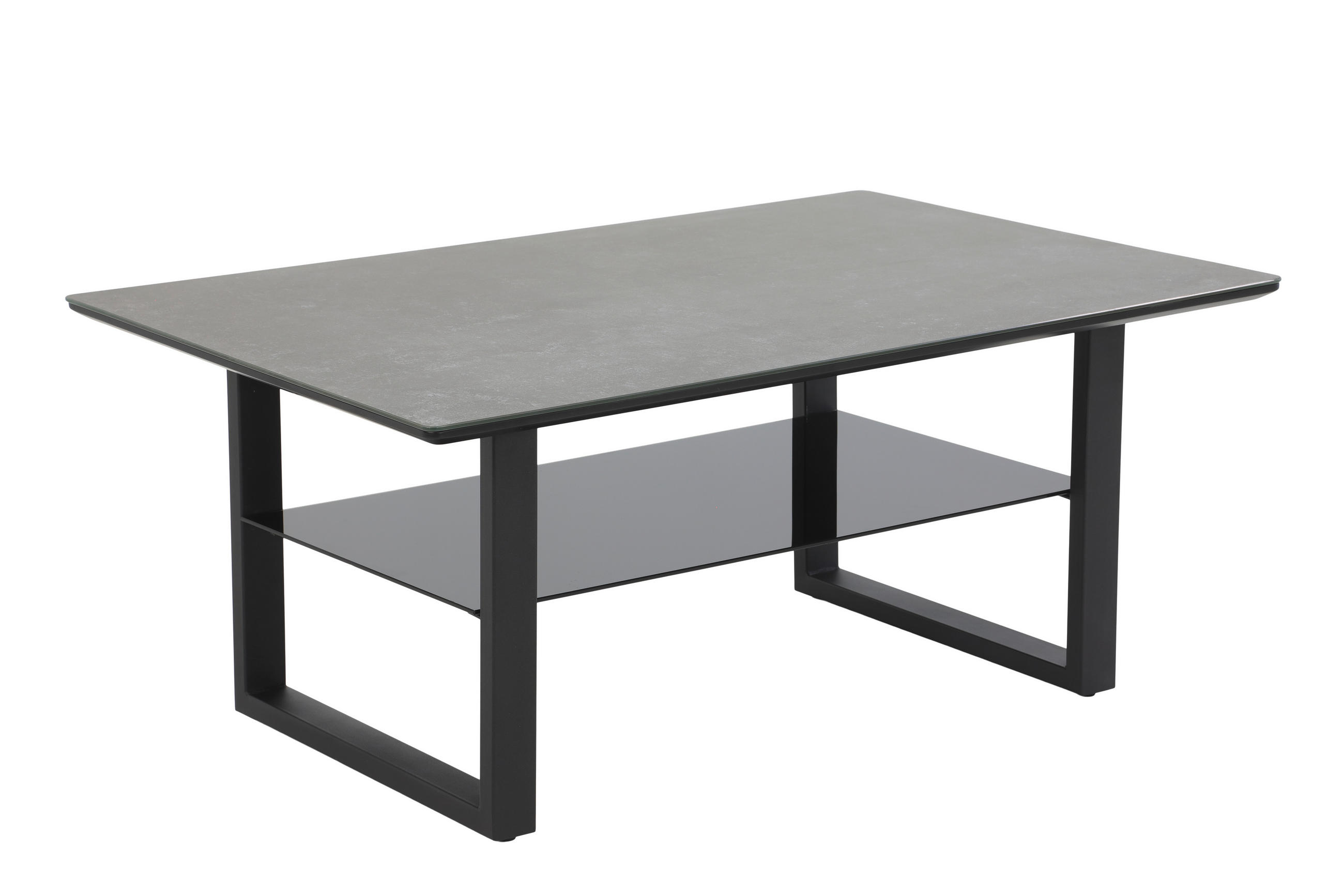 COUCHTISCH Farbglas 105/69/45 cm rechteckig Anthrazit, Schwarz  - Anthrazit/Schwarz, Basics, Glas/Holzwerkstoff (105/69/45cm) - Boxxx