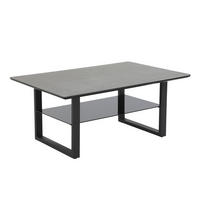 COUCHTISCH Farbglas 105/69/45 cm rechteckig Anthrazit, Schwarz  - Anthrazit/Schwarz, Basics, Glas/Holzwerkstoff (105/69/45cm) - Boxxx