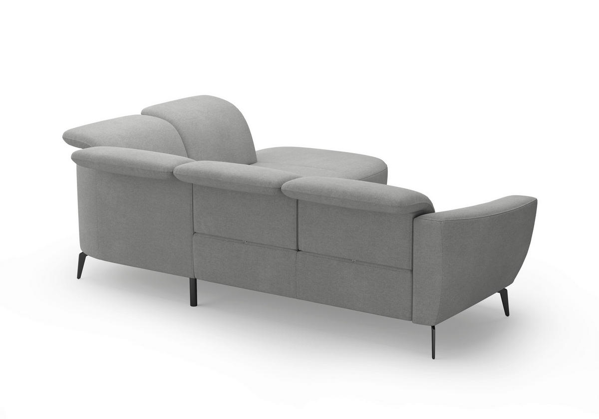 ECKSOFA in Mikrofaser Grau  - Schwarz/Grau, Konventionell, Textil/Metall (300/267cm) - Sit & More