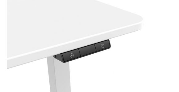 SCHREIBTISCH höhenverstellbar - Weiß, KONVENTIONELL, Holzwerkstoff/Metall (120/60/75-120cm) - Carryhome