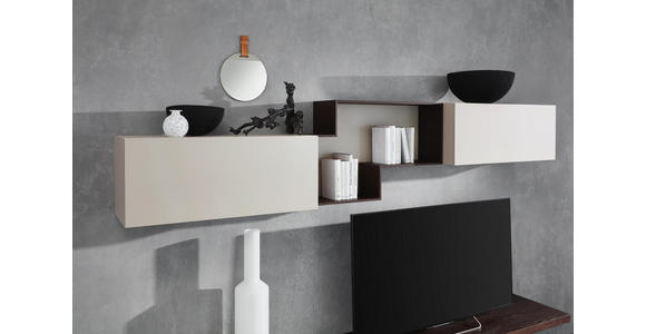 WOHNWAND in Weiß, Kastanienfarben - Kastanienfarben/Weiß, Design, Holz/Holzwerkstoff (270/165,6/47,7cm) - Dieter Knoll
