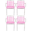 GARTENSESSEL-SET Aluminium Pink, Alufarben  - Pink/Alufarben, Design, Kunststoff/Metall (57/85/57cm) - FIAM