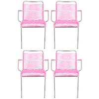 GARTENSESSEL-SET Aluminium Pink, Alufarben  - Pink/Alufarben, Design, Kunststoff/Metall (57/85/57cm) - FIAM