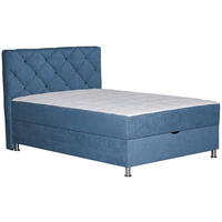 BOXBETT 120/200 cm  in Blau  - Chromfarben/Blau, Design, Kunststoff/Textil (120/200cm) - Boxxx