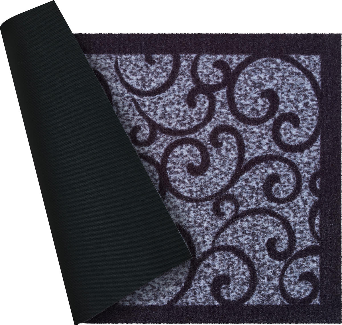 FUßMATTE 60/85 cm Grillo  - Blaugrau/Schwarz, LIFESTYLE, Kunststoff/Textil (60/85cm) - Grund