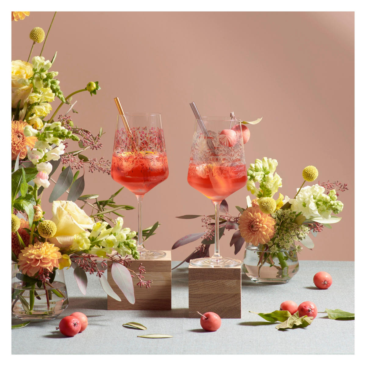 SPRITZERGLAS 544 ml  - Braun/Grün, LIFESTYLE, Glas (9,3/9,3/22,5cm) - Ritzenhoff