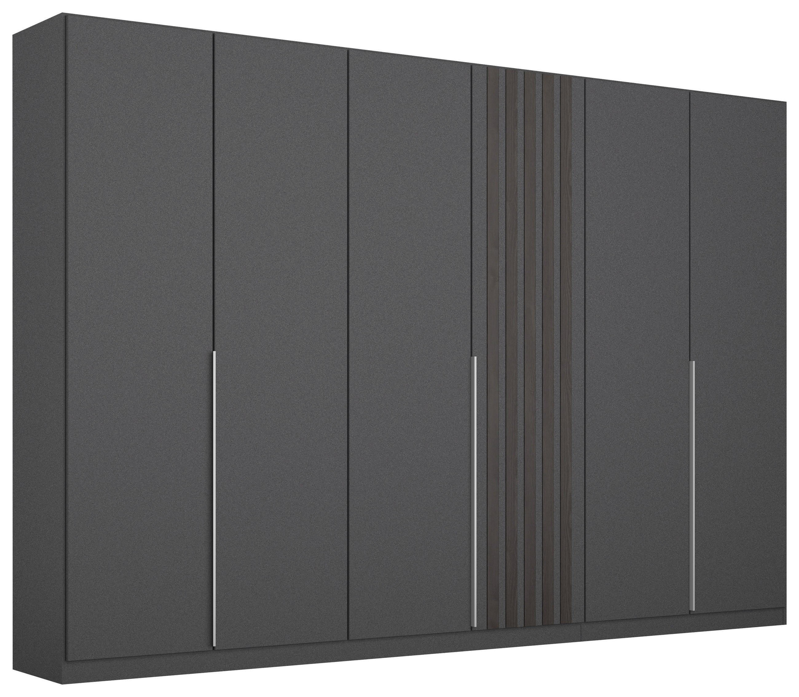 DREHTÜRENSCHRANK 271/210/54 cm 6-türig  - Alufarben/Weiß, MODERN, Holzwerkstoff/Metall (271/210/54cm) - Rauch Möbel