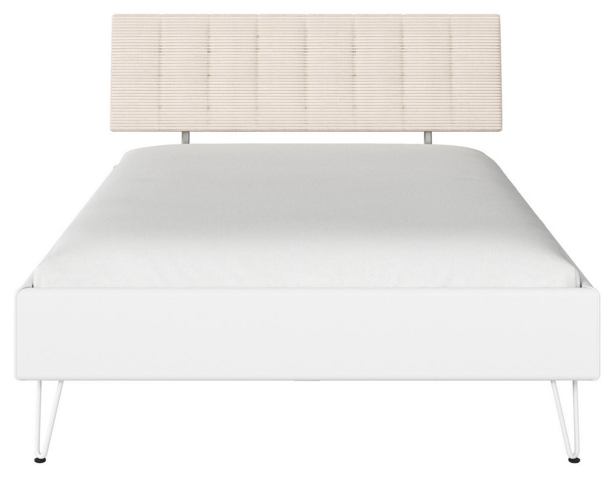 BETT 140/200 cm  in Weiß  - Weiß, Design, Holzwerkstoff/Textil (140/200cm) - Carryhome