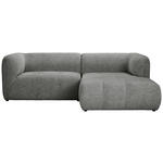 ECKSOFA  in Chenille Grau  255/164 cm  - Schwarz/Grau, KONVENTIONELL, Kunststoff/Textil (255/164cm) - Carryhome